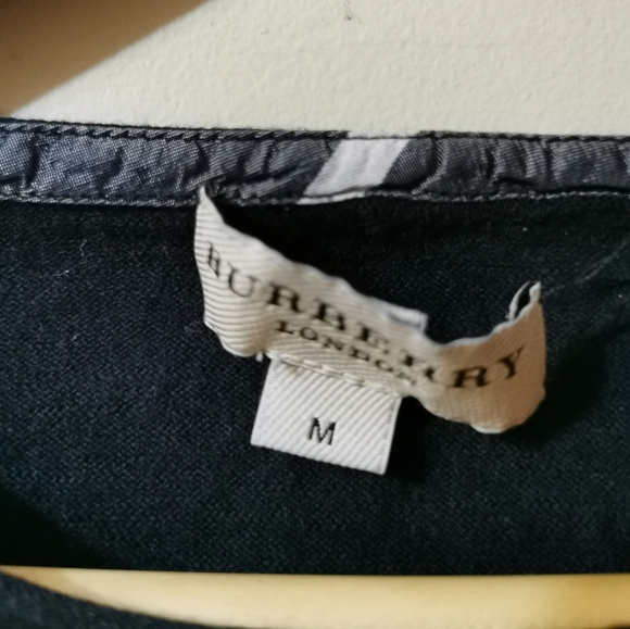 Burberry, M, Black Silk Wool Long Sleeve Sweater - Picture 2 of 6